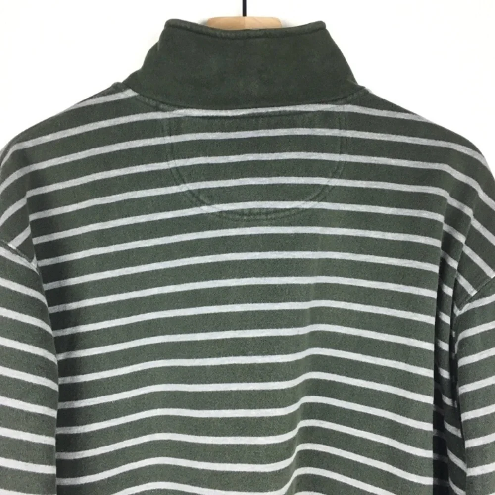 IZOD SIZE Pullover Half Zip Sweater Shirt Stripe Cozy Classic Preppy Size XL